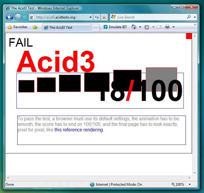 浏览器的ACID Test - acid3-ie8-2