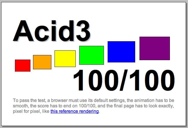 浏览器的ACID Test - acid3-reference