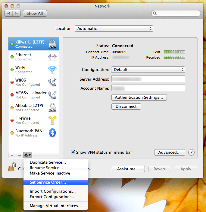 Mac OS X按需使用VPN